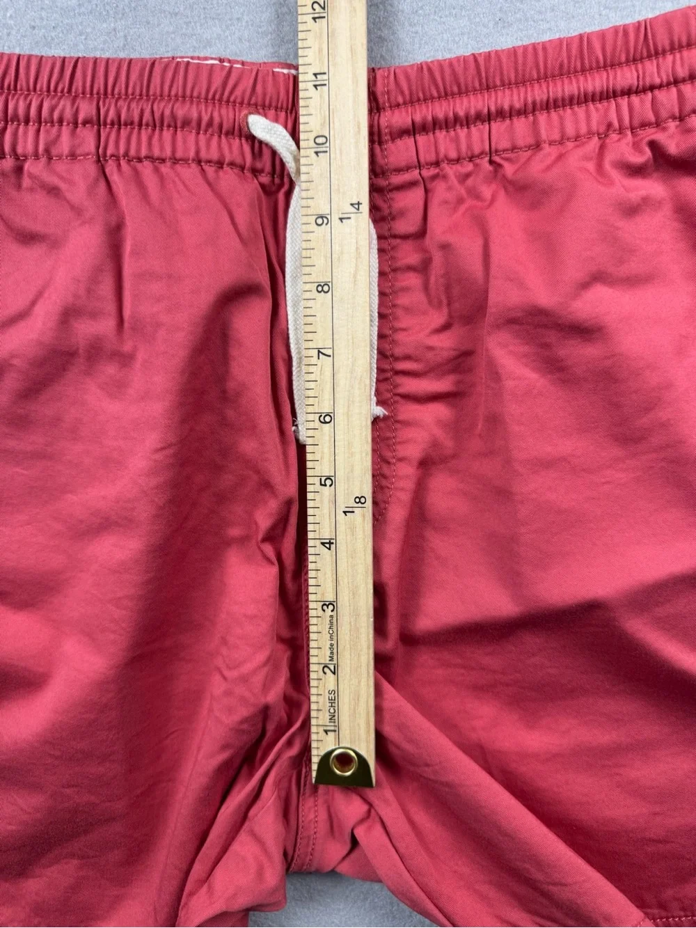 J Crew Shorts Mens Med Coral Dock Chino Elastic Waist Drawstring Stretch Preppy